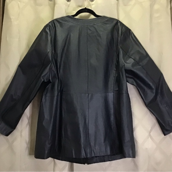Woman Within 02-0201-0 A-Line Leather Jacket - Picture 5 of 13
